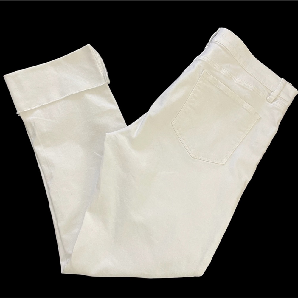 *NWOT* LOFT | White Straight Leg Modern Fit Cuffed Jeans/Pants - Picture 7 of 15